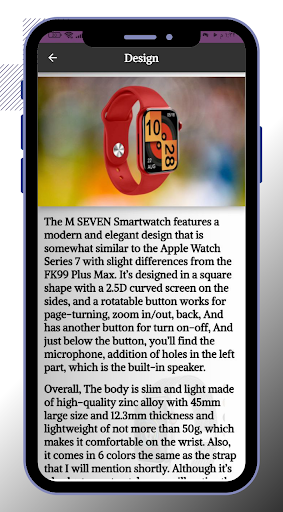 M SEVEN Smart Watch guide Screen 2