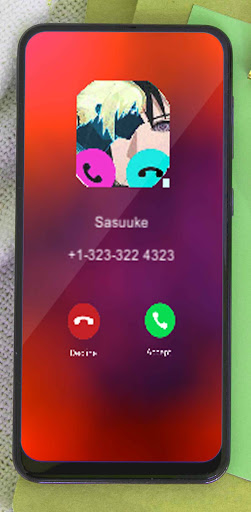 Android application sasuke uchiha call simulato screenshort
