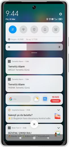 Temettü Alarm Screen 3
