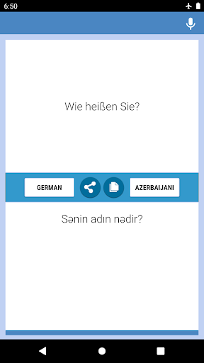 Android application German-Azerbaijani Translator screenshort