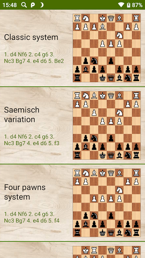 Screenshot of Chess - King's Indian Defense