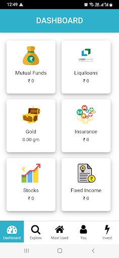 Android application Invest4Wealth screenshort