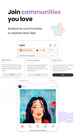 Android application Wylo: communities and events screenshort