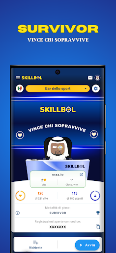 Android application Skillbol screenshort