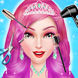 Girls hairstyle salon game icon
