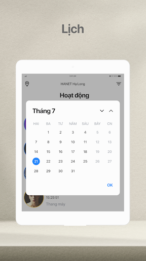 Android application HANET Smart Checkin screenshort