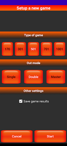 Android application DartMate screenshort
