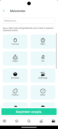 Android application Malzemeye Göre Yemek Tarifleri screenshort