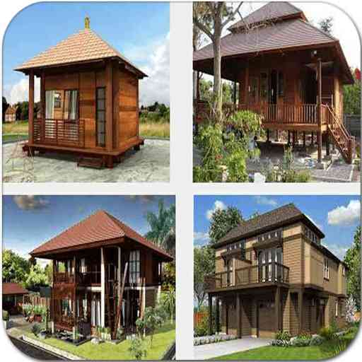 Cool Wooden House Design HD logo