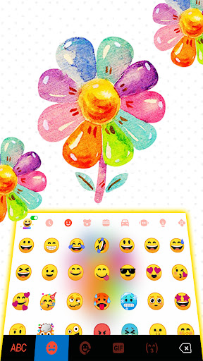 Colorful Cute Flower Keyboard Screen 3