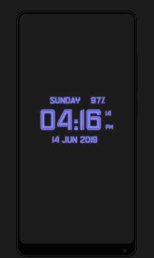 Digital Clock Wallpaper Screen 3