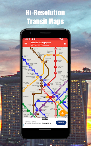 Android application Trainsity Singapore MRT screenshort