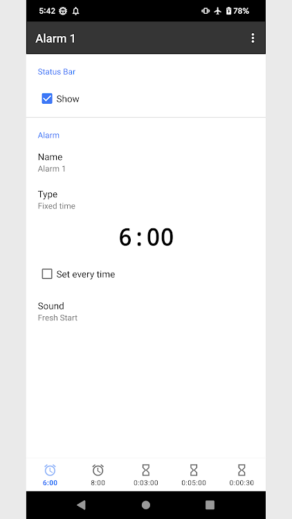 One-Tap Alarm - 1.3 - (Android)