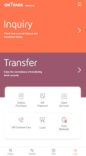 Android application OK Mobile Banking screenshort