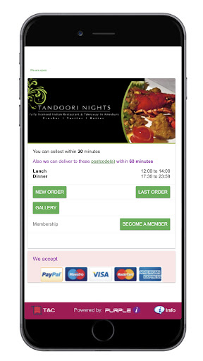 Android application Tandoori Nights screenshort