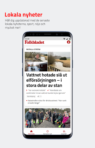 Android application Folkbladet screenshort