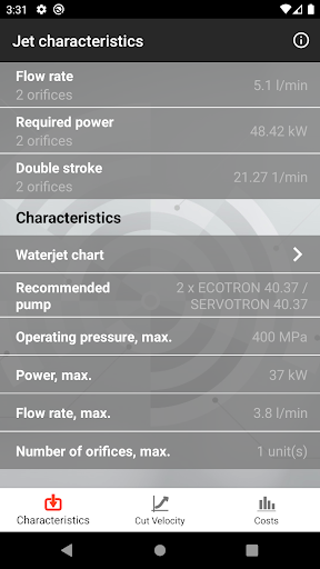 BFT Calculator Screen 3