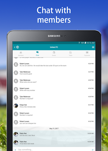 Screenshot of QuickClub