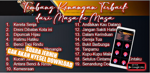 Android application Tembang Kenangan Offline Mp3 screenshort