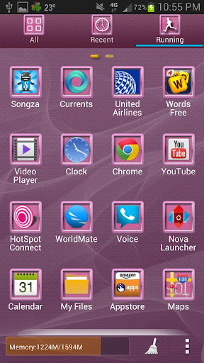 LC Carbon Pink Theme Screen 2