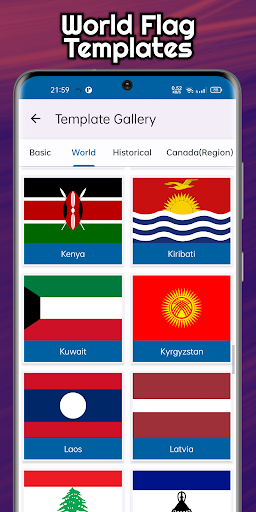 Android application A+ Flag Maker screenshort