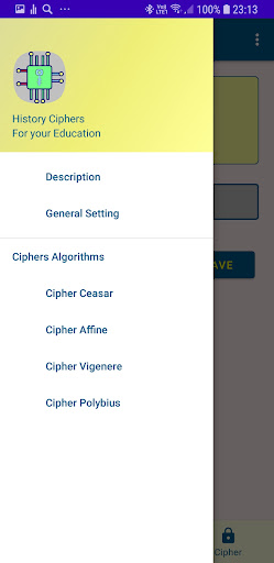 Android application Historical Ciphers screenshort