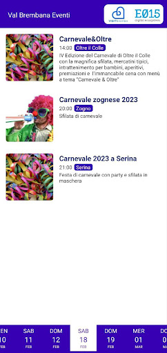 Valle Brembana Events Screen 2