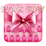 Glitter Pink Bowknot Diamond Keyboard icon