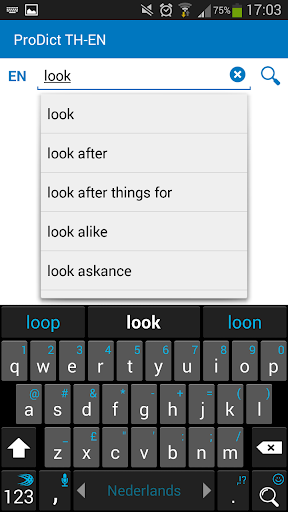 Android application Thai English dictionary screenshort