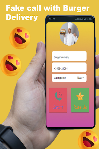 Burger delivery fake call Screen 3