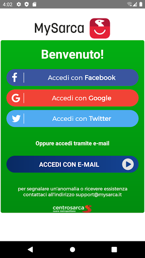 Android application MySarca screenshort