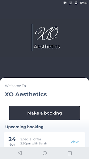 Android application XO Aesthetics screenshort