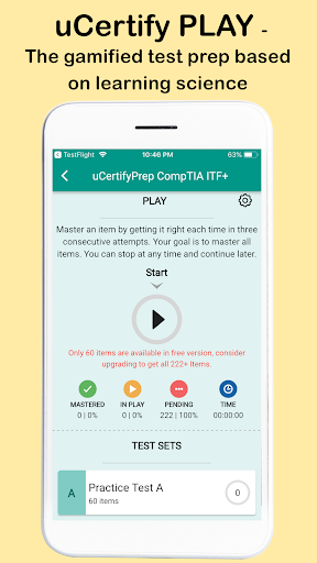 Android application uCertifyPrep CyberOps screenshort