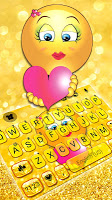 screenshot of Glitter Emoji Love Keyboard Th