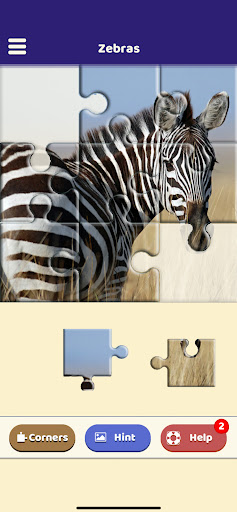 Android application Zebra Love Puzzle screenshort