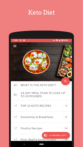 Android application 550 Keto Recipes For Beginners screenshort