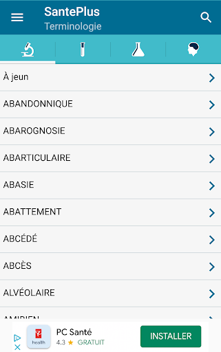 Dictionnaire medical Screen 3