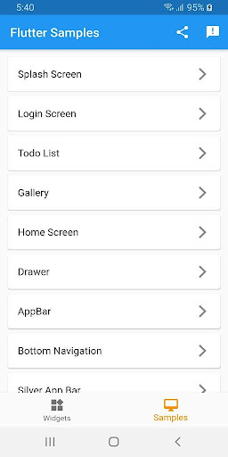 Flutter Samples Screen 3