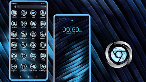 Beautiful Blue Metal Theme Screen 3