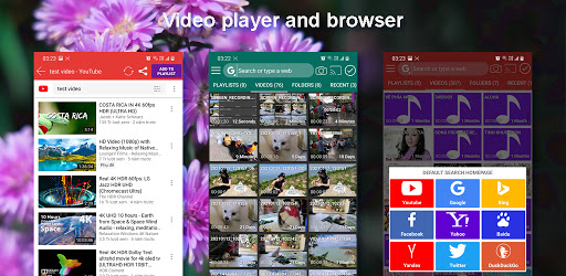 Video player and browser