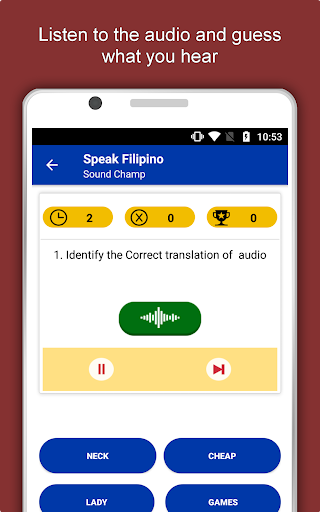 Screenshot of Learn Filipino Language App