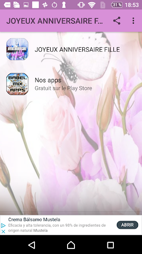 Android application Bon anniversaire ma fille screenshort