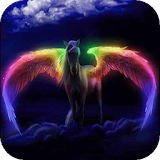 Horse with colorful wings wp icon