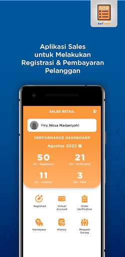 Android application Sales Order Retail screenshort
