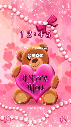 Love Heart Bear - Wallpaper Screen 2