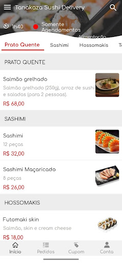 Tanakaza Sushi Delivery Screen 2
