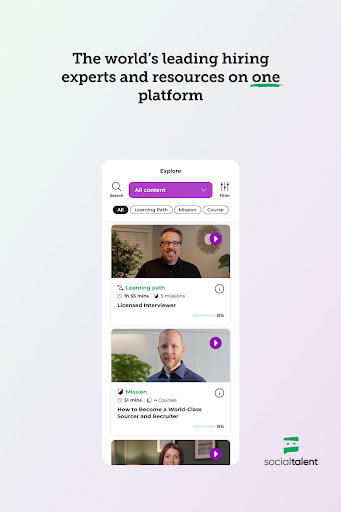 Android application SocialTalent screenshort