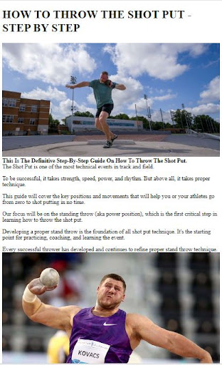 Android application How to Play Shot Put screenshort