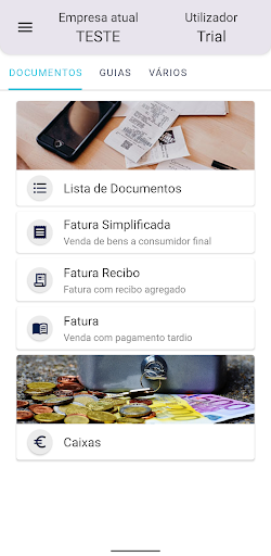 Android application Octa Gest Faturas screenshort