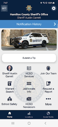 Screenshot of Hamilton County Sheriff TN